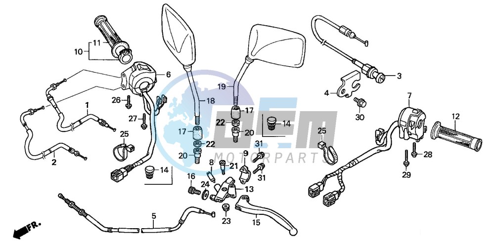 HANDLE LEVER/SWITCH/CABLE (CBF600S6/SA6/N6/NA6)