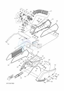 CZD300-A XMAX 300 (BY35) drawing REAR BRAKE CALIPER