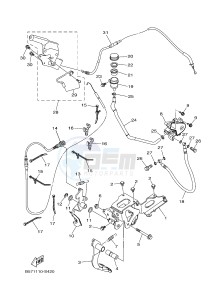 YXZ1000ETS YXZ10YESH YXZ1000R EPS SS SPECIAL EDITION (B57J) drawing PEDAL WIRE