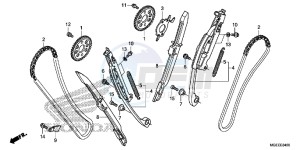 VFR1200FDF VFR1200F Dual Clutch E drawing CAM CHAIN/ TENSIONER