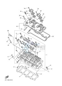 FZ1-N FZ1 (NAKED) 1000 (1ECA) drawing CYLINDER HEAD