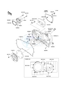 VN 1600 B [VULCAN 1600 MEAN STREAK] (B6F-B8FA) B6F drawing RIGHT ENGINE COVER-- S- -