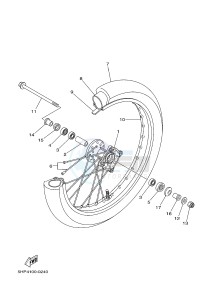 TT-R125 TT-R125LWE (2PT3) drawing FRONT WHEEL