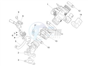 LIBERTY 50 CORPORATE NO ABS E4 (EMEA) drawing Throttle body - Injector - Induction joint