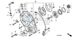 CB600FA Australia - (U) drawing RIGHT CRANKCASE COVER