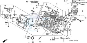 VFR800A9 France - (F / ABS CMF MME) drawing CYLINDER HEAD (FRONT)