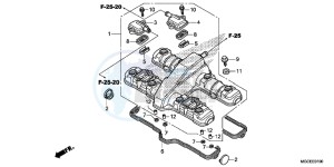 CB1100SAE CB1100 UK - (E) drawing CYLINDER HEAD COVER