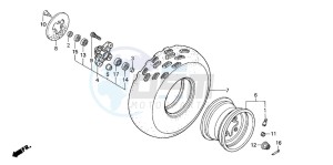 TRX450ER drawing FRONT WHEEL