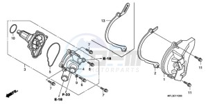 CBR1000RRA BR drawing WATER PUMP