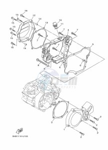 YZ85LW YZ80 (B0GL) drawing CRANKCASE COVER