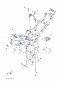 YZF125-A YZF-R125 (B5G4) drawing FRAME