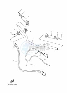 FZN250 (B8H4) drawing STEERING HANDLE & CABLE