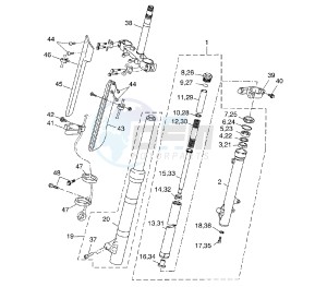 WR R 125 drawing FRONT FORK KAYABA