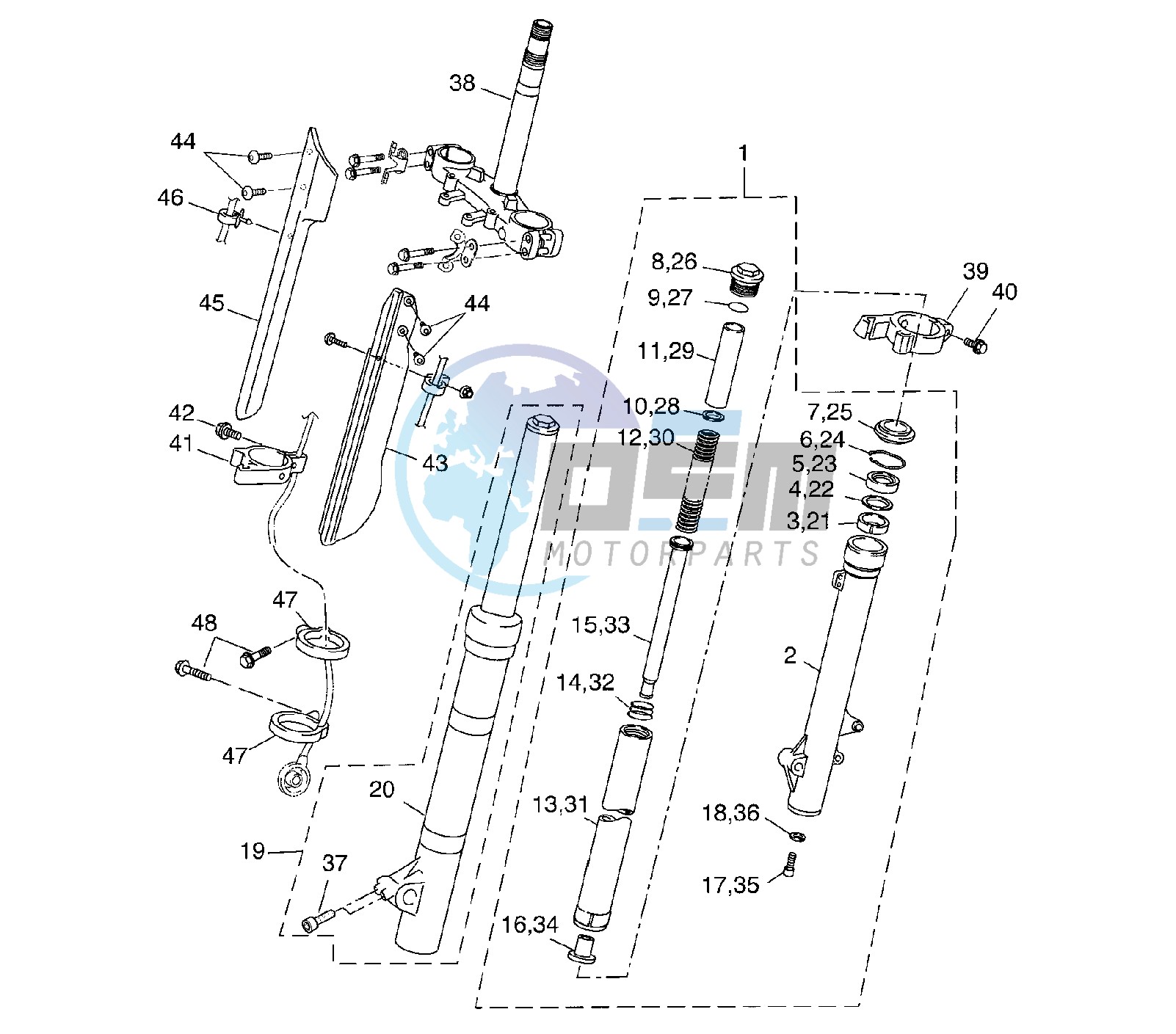 FRONT FORK KAYABA