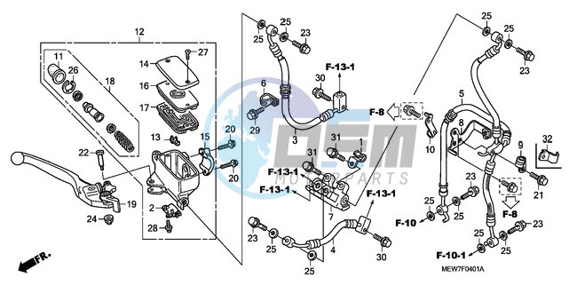 FR. BRAKE MASTER CYLINDER (ABS)