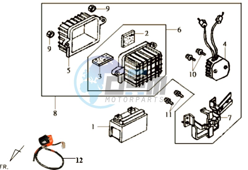 BATTERY - BATTERY HOLDER