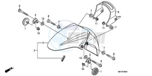 FJS400D9 F / CMF drawing FRONT FENDER (FJS400D9/FJ S400A)