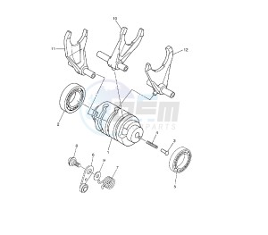 WR F 450 drawing SHIFT CAM AND FORK