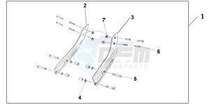 VTX1300S drawing DLX BR/RR CARR STAY