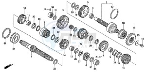 CB1300 CB1300SUPER FOUR drawing TRANSMISSION