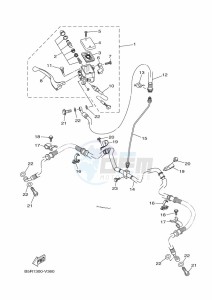 YFM450FWBD KODIAK 450 (B5R1) drawing FRONT MASTER CYLINDER