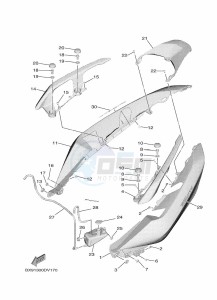 MWD300 TRICITY 300 (BED8) drawing SIDE COVER