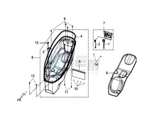 GTS 125I drawing HELMET BOX