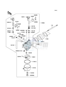 MULE_600 KAF400BFF EU drawing Carburetor