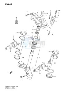 SV650 (E3-E28) drawing STEERING STEM (SV650K8 AK8 K9 AK9)