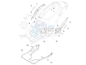 LIBERTY 125 4T E4 POSTE (EMEA) drawing Side cover - Spoiler