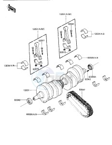 KZ 650 H[CSR] (H1-H2) [CSR] drawing CRANKSHAFT -- 81-82 H1_H2- -