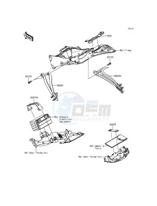 NINJA_ZX-6R ZX600REF FR GB XX (EU ME A(FRICA) drawing Frame Fittings(Rear)