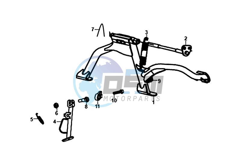 REMPEDAL /MAIN STAND / FOOT SUPPORT