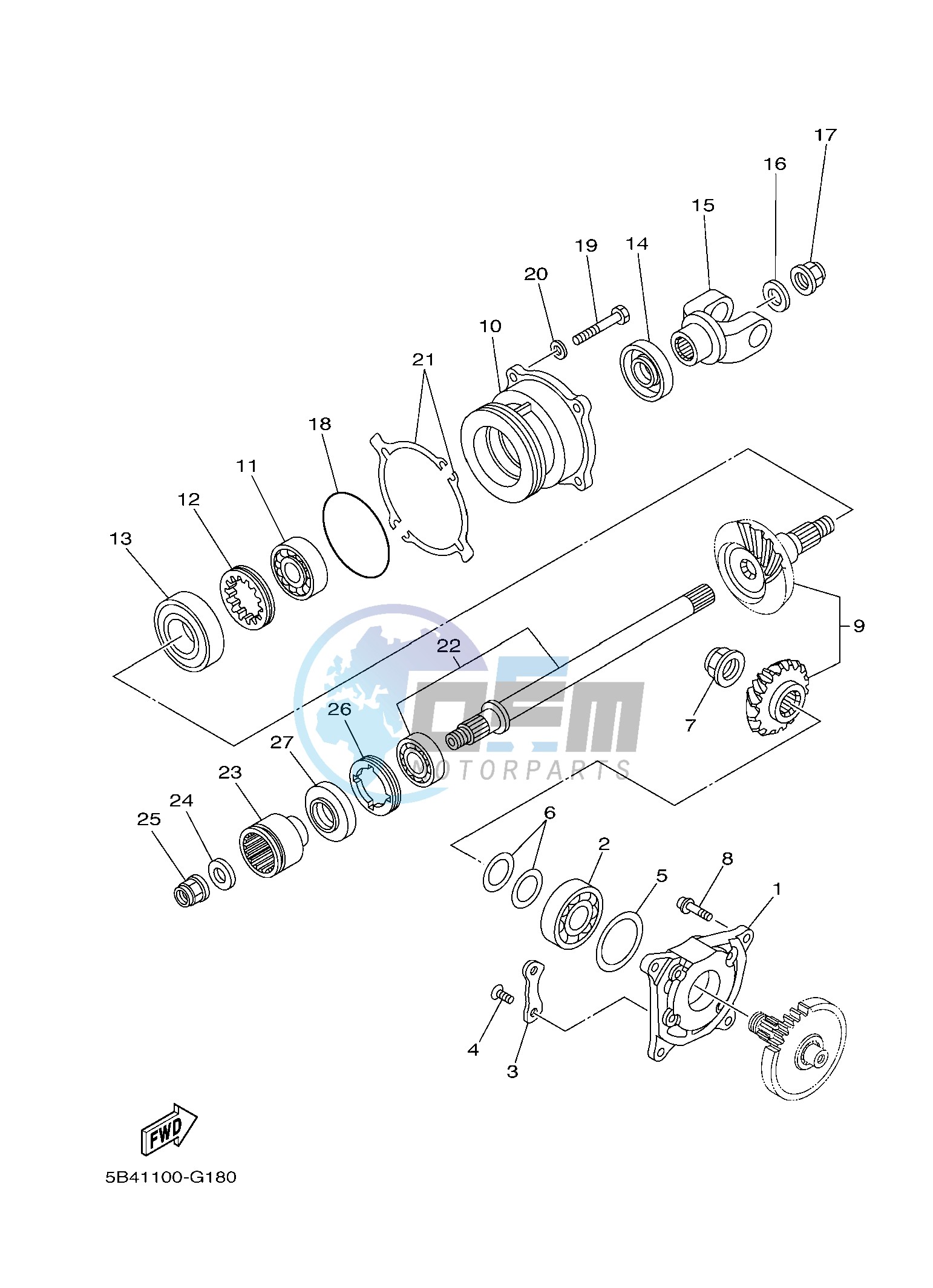 MIDDLE DRIVE GEAR