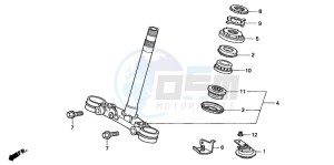 CB500 drawing STEERING STEM