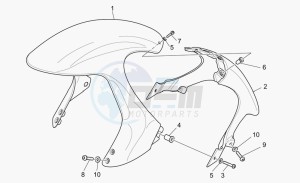 V 11 1100 Le Mans Le Mans drawing Front mudguard