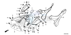 TRX420FPED TRX420 Europe Direct - (ED) drawing SIDE COVER/TANK COVER