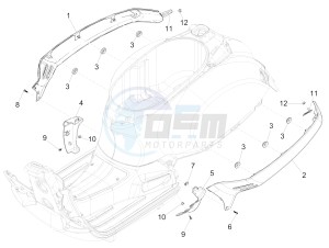 SUPER GTS 125 4T 3V IE NOABS E2-E3 (APAC) drawing Side cover - Spoiler