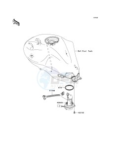 ER 650 A [ER-6N (EUROPEAN] (A6S-A8F) A8F drawing FUEL PUMP