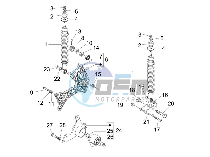 Rear suspension - Shock absorber - s