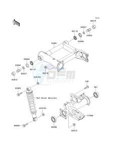 KVF 300 A [PRAIRIE 300 4X4] (A1-A4) [PRAIRIE 300 4X4] drawing SWINGARM