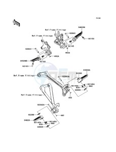 NINJA_ZX-10R_ABS ZX1000KBF FR GB XX (EU ME A(FRICA) drawing Footrests