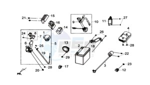 GTS 300i ABS drawing ELECTRONIC PARTS