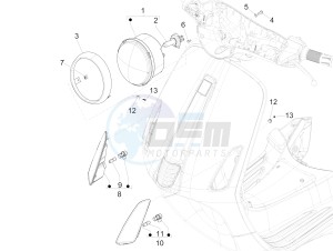 PRIMAVERA 125 4T 3V IE ABS-NOABS E3-E4 (EMEA) drawing Front headlamps - Turn signal lamps