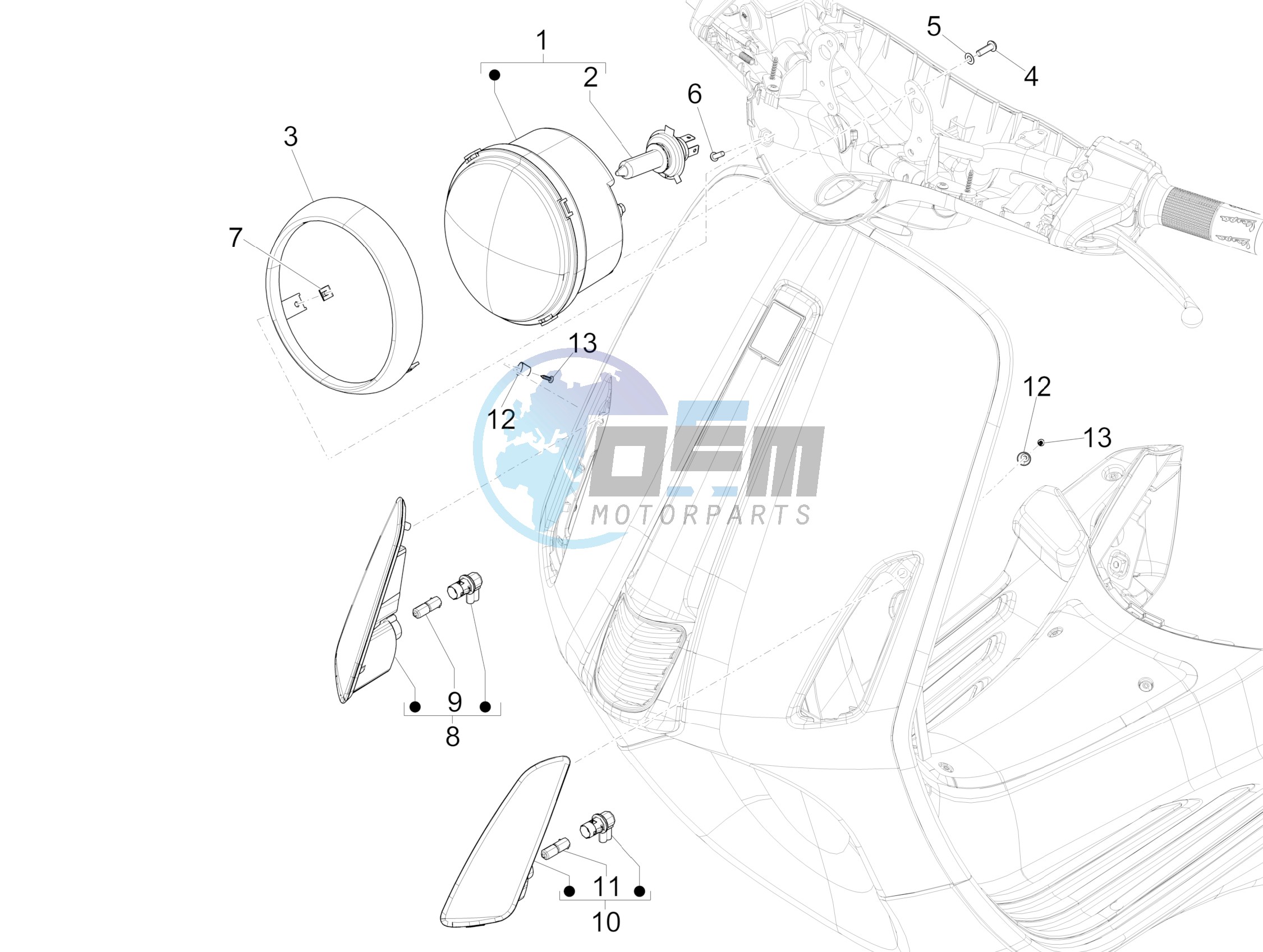 Front headlamps - Turn signal lamps