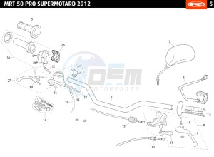 MRT-50-PRO-SM-FLUOR drawing HANDLEBAR - CONTROLS