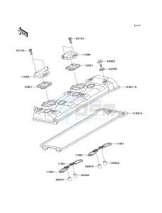 ZX 1000 D [NINJA ZX-10R] (D6F-D7FA) D7F drawing CYLINDER HEAD COVER