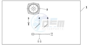 GL1800A Australia - (U) drawing REAR SPEAKER SET