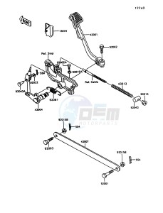 VN 750 A [VULCAN 750] (A10-A14) [VULCAN 750] drawing BRAKE PEDAL_TORQUE LINK