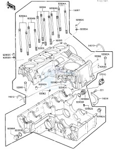 ZX 750 E [GPZ 750 TURBO] (E1-E2) [GPZ 750 TURBO] drawing CRANKCASE